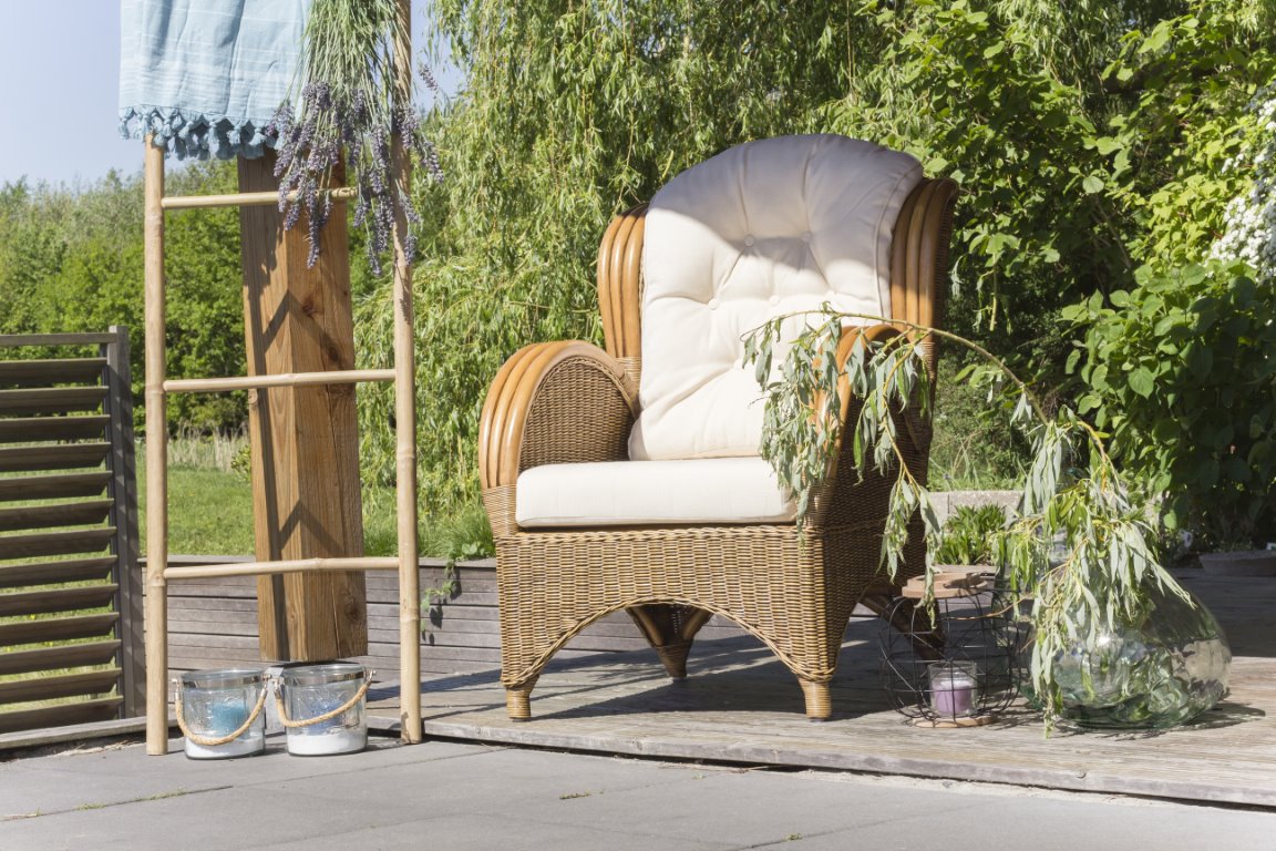 rotan stoel - rieten fauteuil Luxery