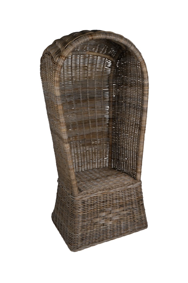 picknick Geleerde koffer Rotan strandstoel grijs - Super retro stoel - Riet en Rotan winkel