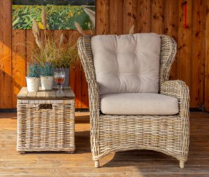 rotan fauteuil Boston kobo grey