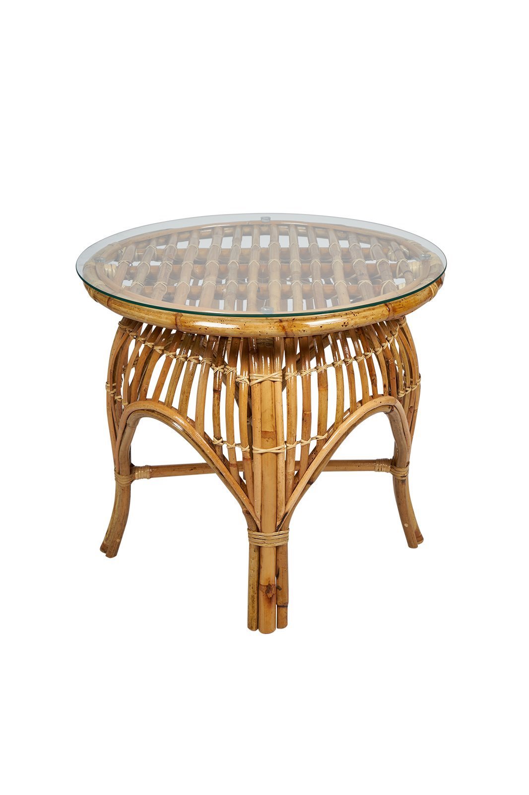 Rotan tafel Roosje retro rond te combineren met de stoel