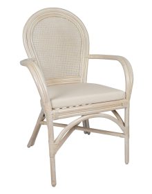 rotan eetkamerstoel Linda White wash