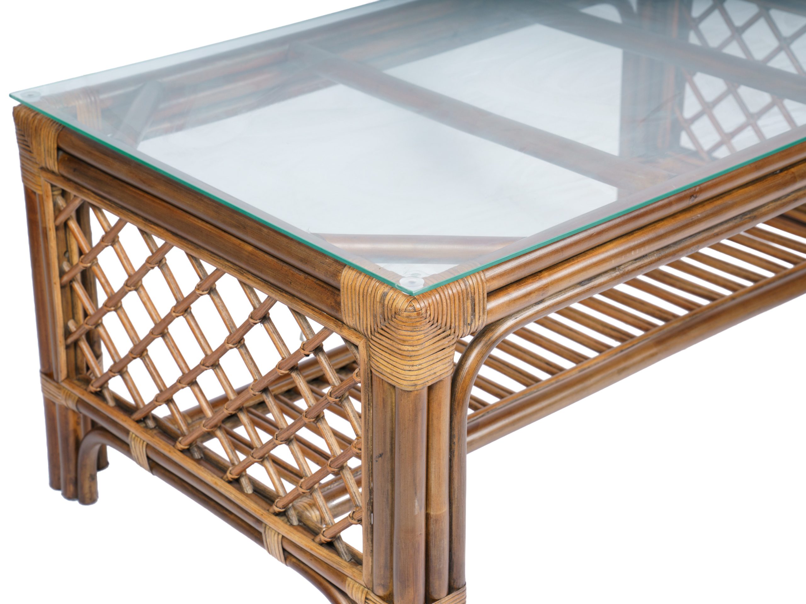 rotan salontafel Cambel met glas